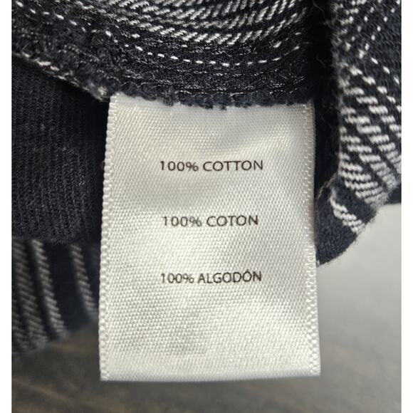 Noble Outfitters Men's Black Flannel Long Sleeve Button Up Shirt Size Medium - Picture 5 of 7